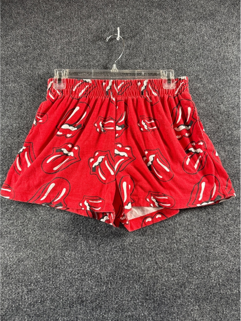 Rolling Stones Boys 18-20 Red Tongue Logo Lounge Pajama Boxer Shorts Licensed